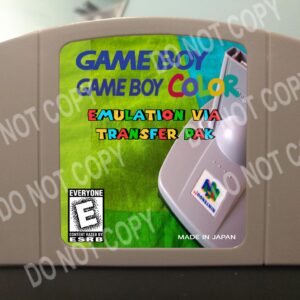 Game Boy And Gameboy Colors Nintendo 64 Emulation Via Transfer Pak ( Transfer Pak is not included )  - For Play On The N64 Nintendo 64